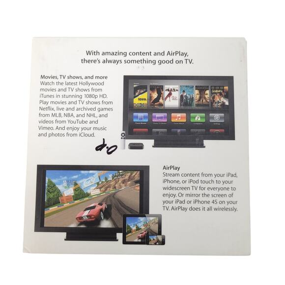 Apple TV Digital HD Media Streamer Black MD199LL/A Model A1427 New in Open Box - Picture 4 of 8